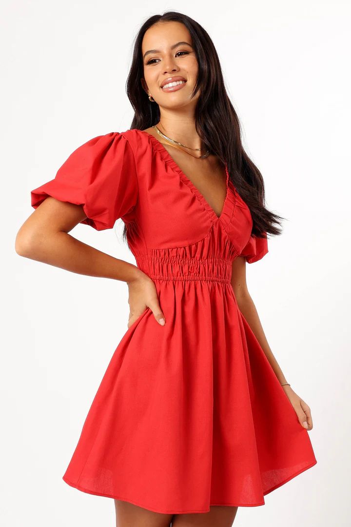 Astrid Mini Dress - Red | Petal & Pup (US)