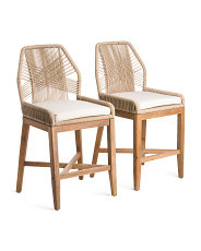 Set Of 2 Rope Cross Weave Counter Stools | Home | T.J.Maxx | TJ Maxx