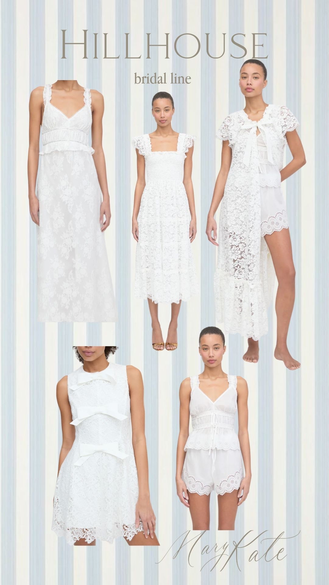 Hillhouse lace line is perfect for brides! This capsule release features the prettiest, romantic pajamas (perfect for a honeymoon or wedding morning), lace dresses (wonderful for Summer engagement sessions, bridal showers, bridal luncheons, rehearsal dinners etc). One of my favorite pieces in this collection is the Lace Coco Duster. It would pair beautifully with wedding day morning garments and a honeymoon. 

#LTKSeasonal #LTKWedding