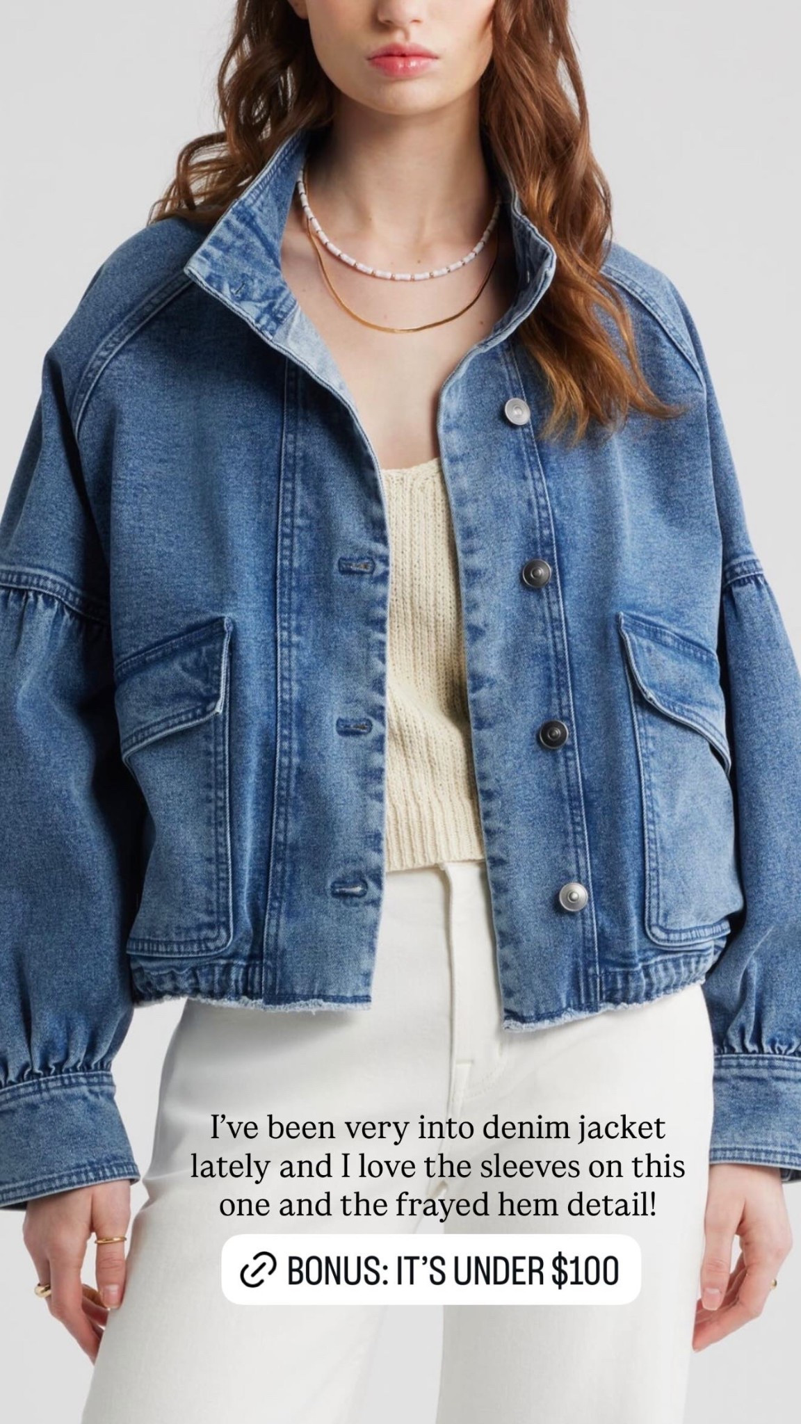 I've been very into denim jacket lately and I love the sleeves on this one and the frayed hem detail!

#LTKOver40 #LTKootd #LTKgrwm