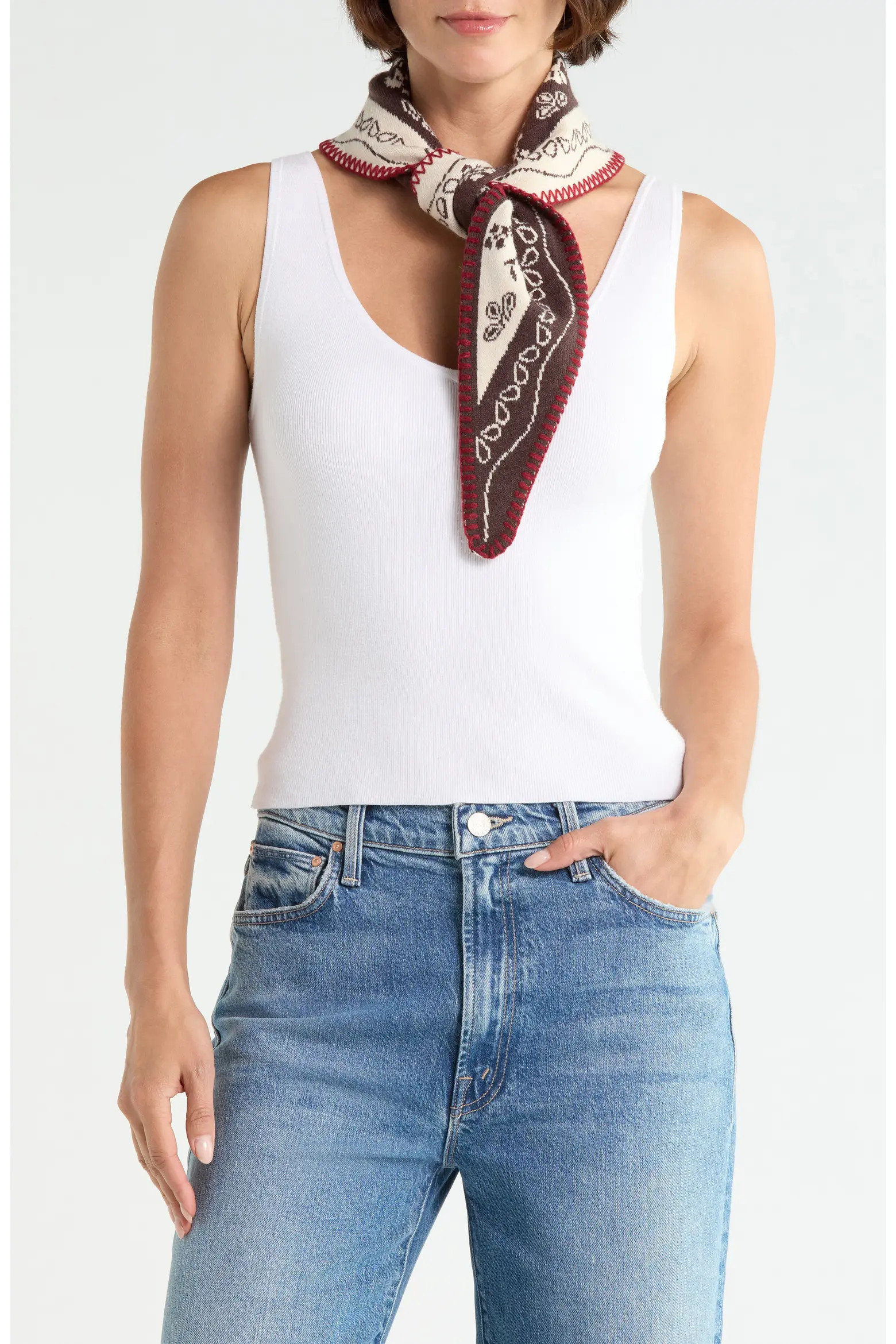 BCBG Whipstitch Bandana Triangle Scarf (Women) | Nordstromrack | Nordstrom Rack