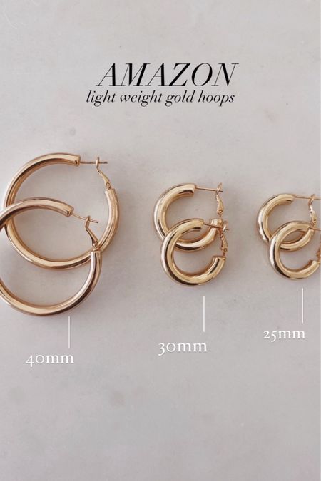 Amazon earrings, gold colored hoops, accessories #StylinbyAylin 

#LTKstyletip #LTKunder50 #LTKGiftGuide
