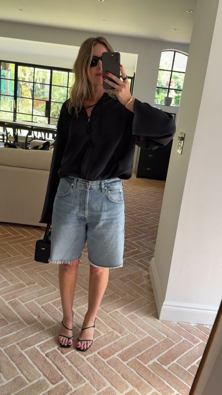Baggy Denim Shorts 🖤 Ayla | Citizens of Humanity | denim short outfits | weekend outfit | brunch outfit 

Wearing a 27 shorts (usually a 26) + Small blouse 

#LTKstyletip #LTKeurope #LTKsummer