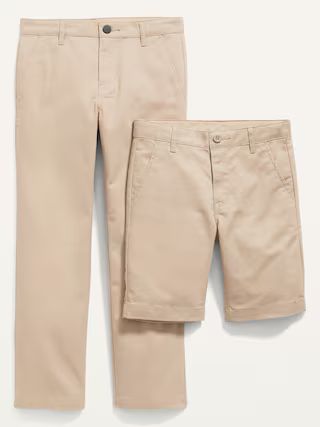 Built-In Flex Straight Uniform Pants & Shorts (At Knee) 2-Pack for Boys | Old Navy (US)