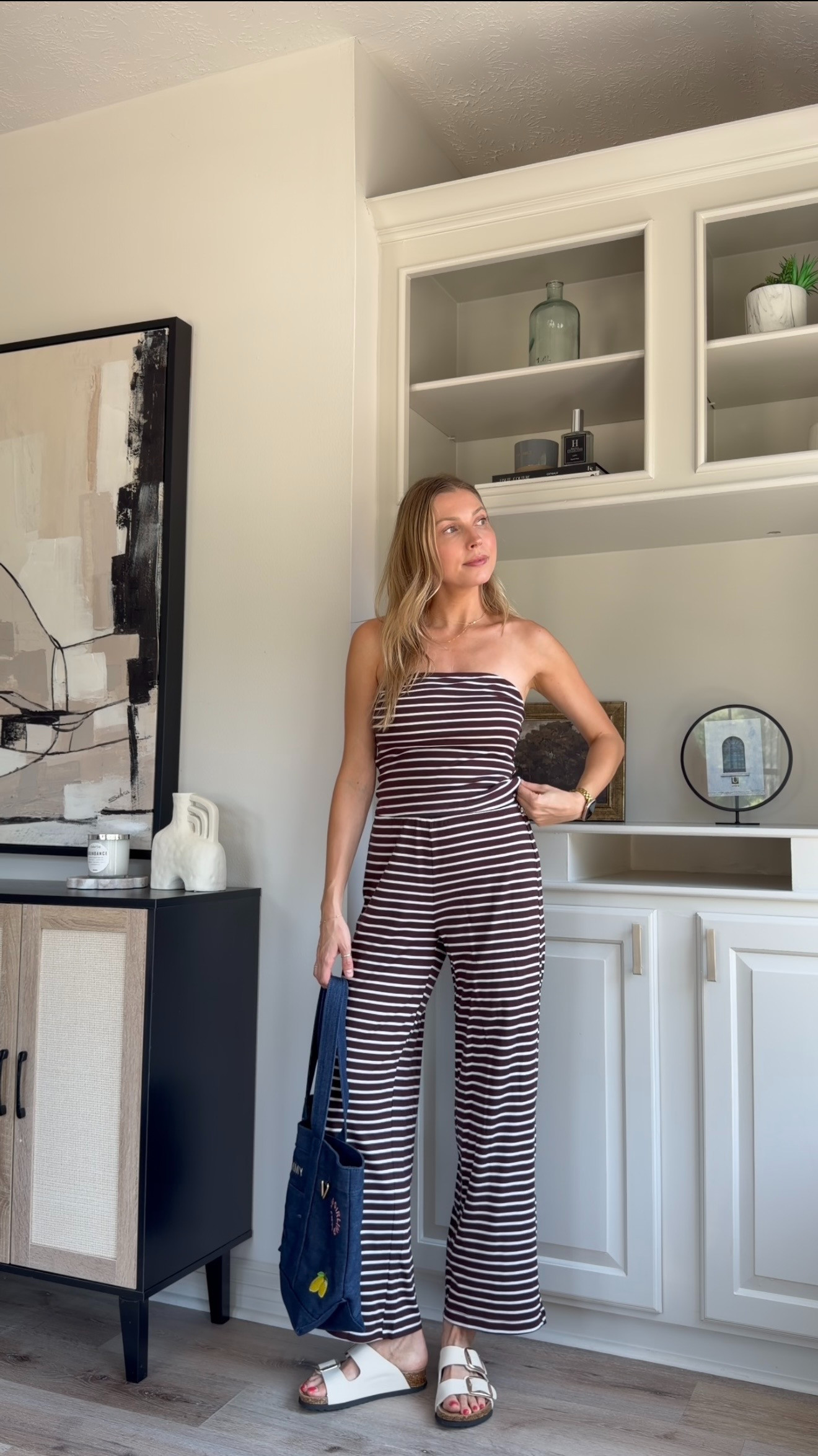 Striped set for summer! Wearing S 

 