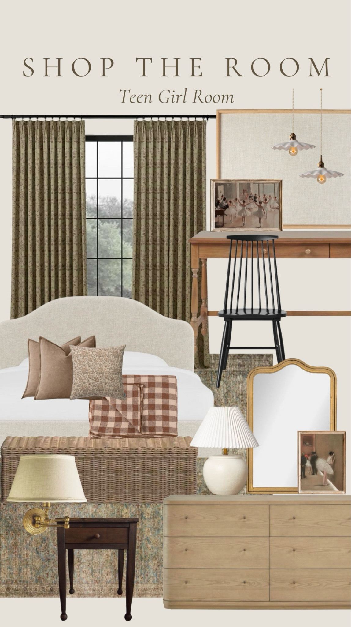 Clara’s bedroom in a moodboard so you can see all the pieces together! Love all the patterns layered together! Once the drapery is here the room will soften so much!

#LTKStyleTip #LTKKids #LTKHome