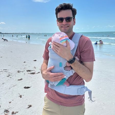 Babies first visit to the beach! Using the best carrier for warm days and keeping the sun away with a new hat. Plus dads keeping cool in his favorite travel shirt. 

#LTKkids #LTKmens #LTKfamily