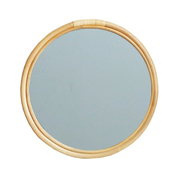 Rattan Circle Wall Mirror 16 Inch Round Dressing Mirror for Entryways Washrooms - Walmart.com | Walmart (US)