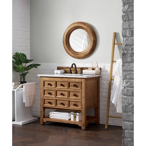 James Martin Vanities Malibu 36" Single Vanity, Honey Alder | Bed Bath & Beyond