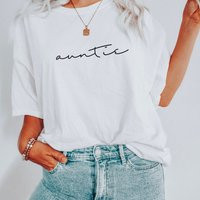 Auntie Unisex T Shirt, Aunt Life, Aunty Shirt, Gifts For Aunt, New Aunt, To Be, Pregnancy Announcement, Comfort Color | Etsy (US)