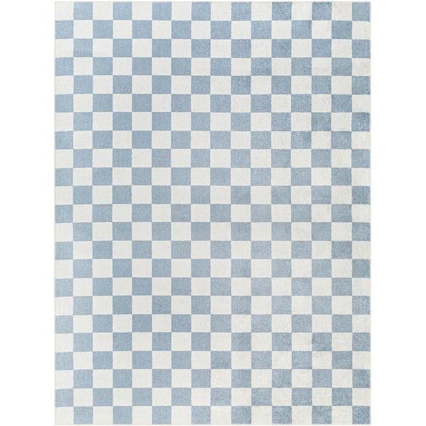 Artistic Weavers Lillian Machine Washable Checkered Area Rug - Blue/Grey - 7'10" x 10'2" | Bed Bath & Beyond