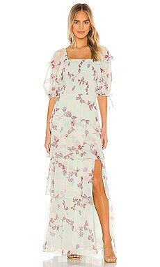 Amanda Uprichard Florentina Maxi Dress in Monte Carlo from Revolve.com | Revolve Clothing (Global)