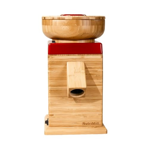 NutriMill Harvest Electric Stone Grain Mill, 450 Watt - Red | Amazon (US)