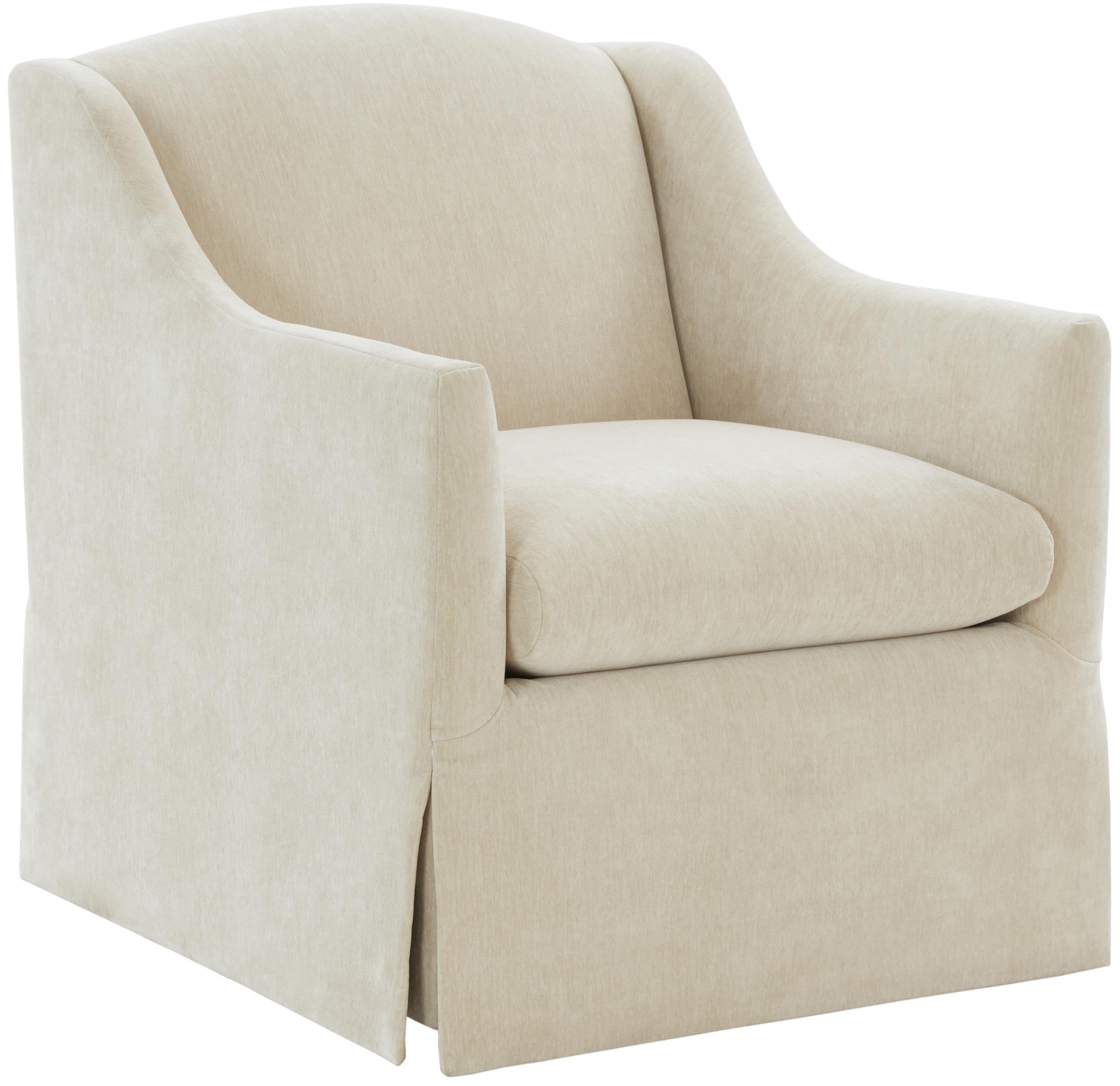 Ludlow Skirted Swivel Beige Polyester Fabric Accent Chair | Amazon (US)