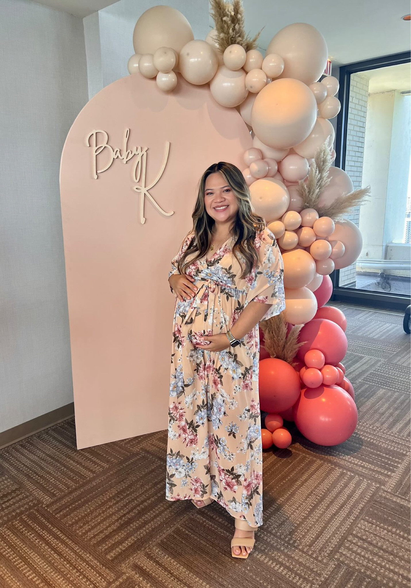 Baby shower dress from Amazon for under $40! My shoes are SO comfy, from Nordstrom, and walked around all day in them! #babyshower #showerdress #showeroutfit #neutralheels #weddingguest #summerdress #flowydress #maxidress #amazonfind #summeroutfit #maternity #bumpstyle #maternitystyle #floraldress

#LTKSeasonal #LTKunder50 #LTKbump