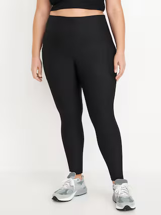 High-Waisted PowerSoft Rib Pocket Leggings | Old Navy (US)