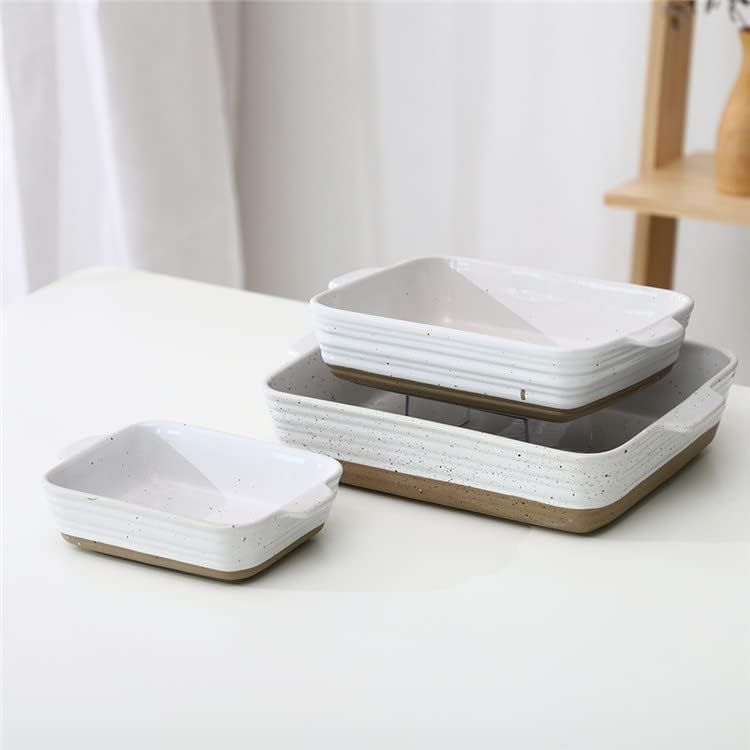 Ceramic Baking Dishes - Set of 3 Oven Safe Stoneware Rectangular Oven to Table Casserole Lasagna ... | Amazon (US)