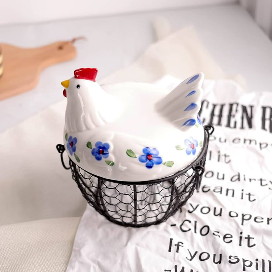 Farmhouse Style Egg Storage Basket/Decorative Kitchen Storage Baskets | Amazon (US)