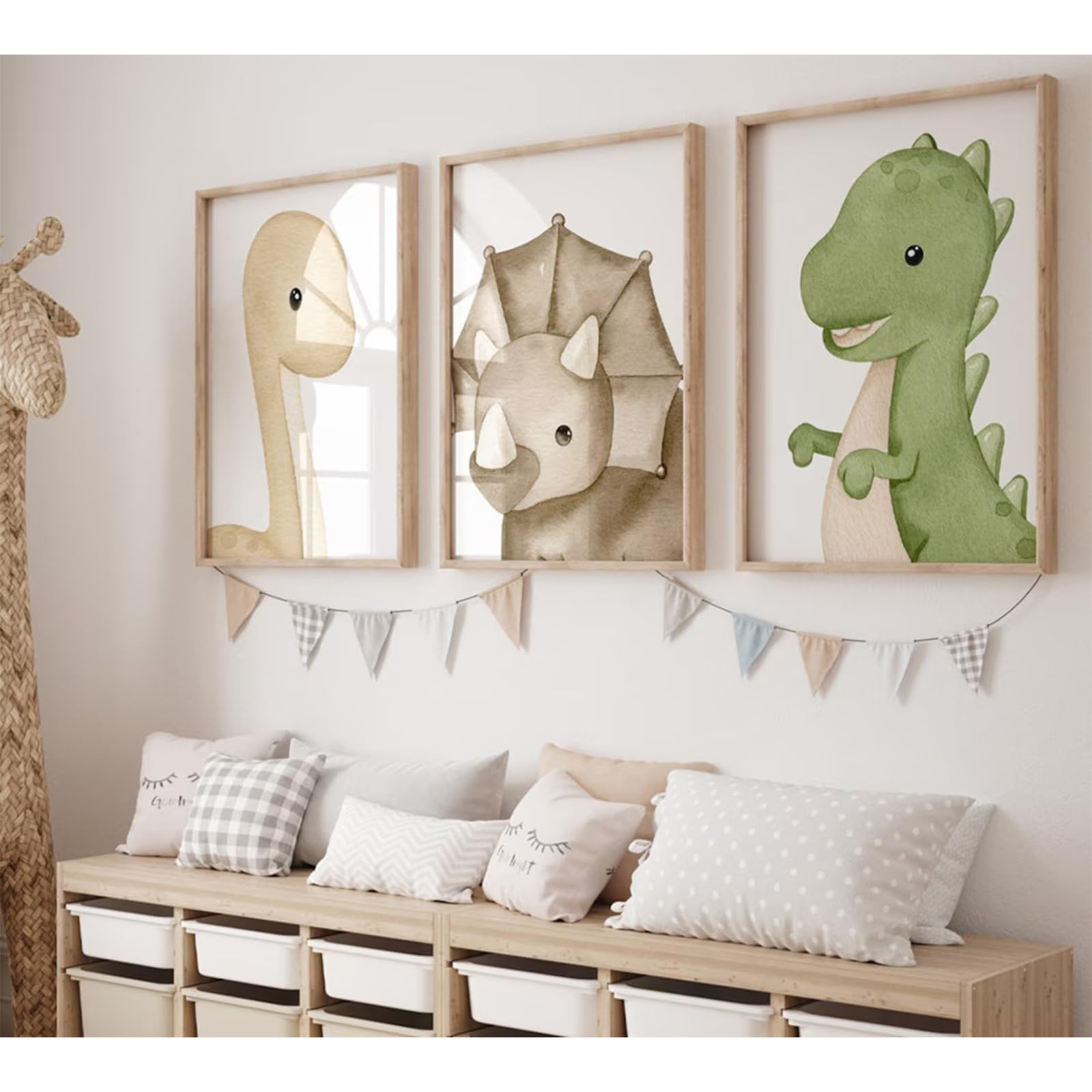Dinosaur Wall Art Kids Boys Room Canvas Wall Decor Dino Nursery Wall Art Pictures Baby Dinosaur P... | Amazon (US)