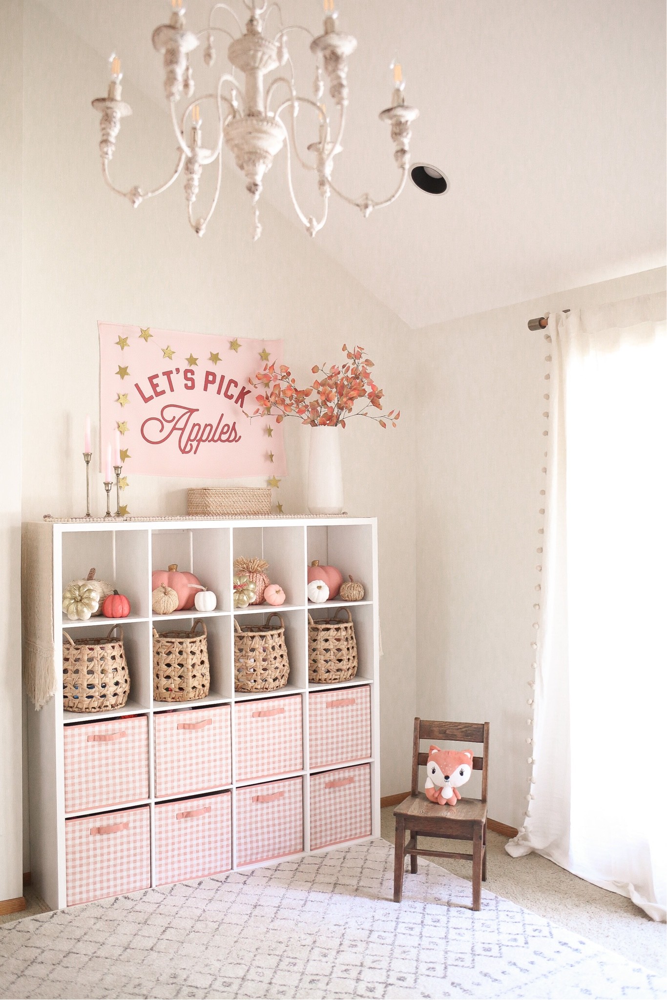 Fall decor, playroom, playroom storage, gingham, home decor 

#LTKfamily #LTKSeasonal #LTKhome