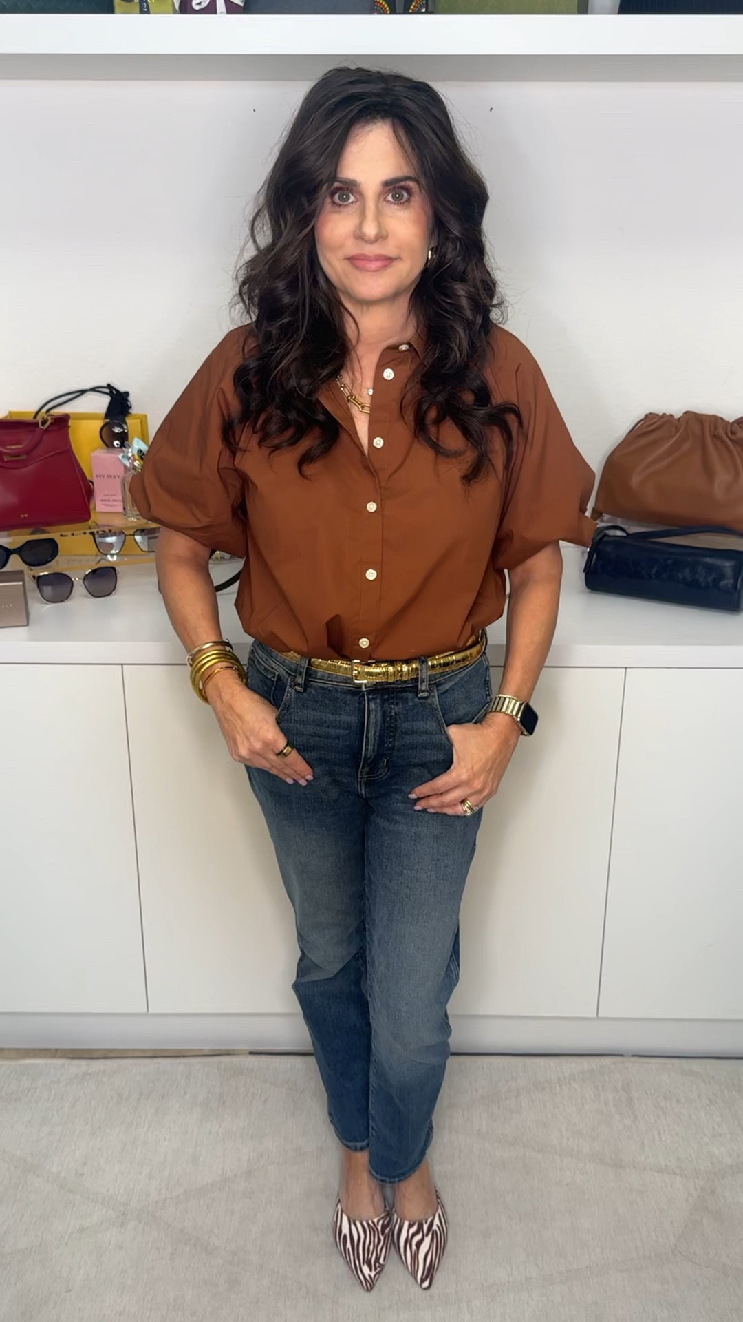 Loving this polished casual look ! The top is a XS , pencil jeans 26p - i sized up. Mules TTS . #denimcasuallook #polishedyetcasual #penciljeans 

#LTKSaleAlert #LTKgrwm #LTKOver40