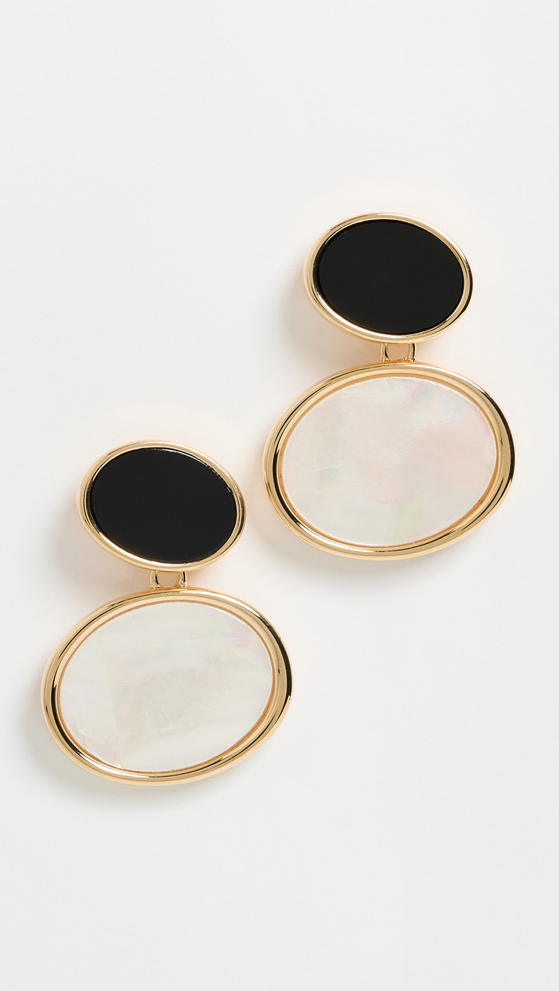 Mother-of-Pearl Onyx Drop Earrings - Black | Shopbop