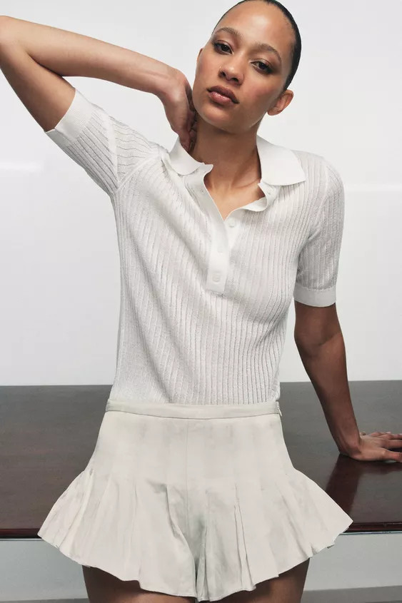 ZW COLLECTION PLEATED SHORTS | Zara US