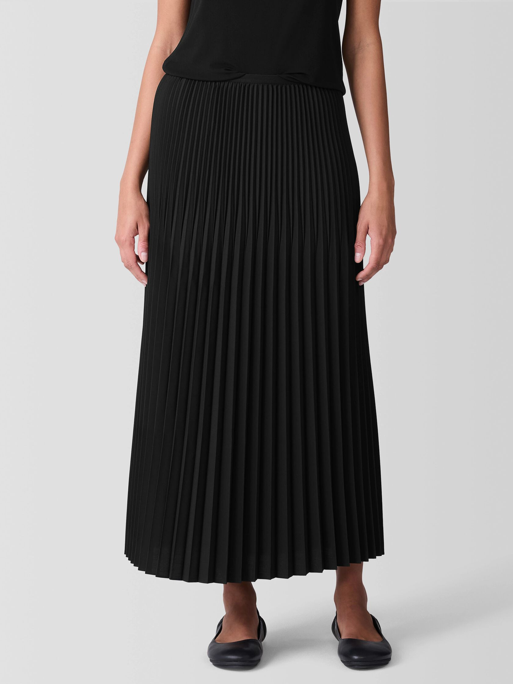 Woven Wool Silk A-Line Skirt | Eileen Fisher