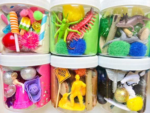 Stocking Stuffer | Playdough Kit | PICK YOUR THEME | Sensory Kit | Playdoh | Kids Party Favor | P... | Etsy (US)