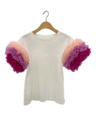 TOMO KOIZUMI Ruffle sleeve T-shirt M white Near Mint | eBay US