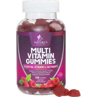 Adult Multivitamin Gummies, Daily Vitamins for Women & Men, Vitamins A, C, D3, E, B6, B12, Zinc and Antioxidants - 120 Gummies By Nature's Nutrition | Target