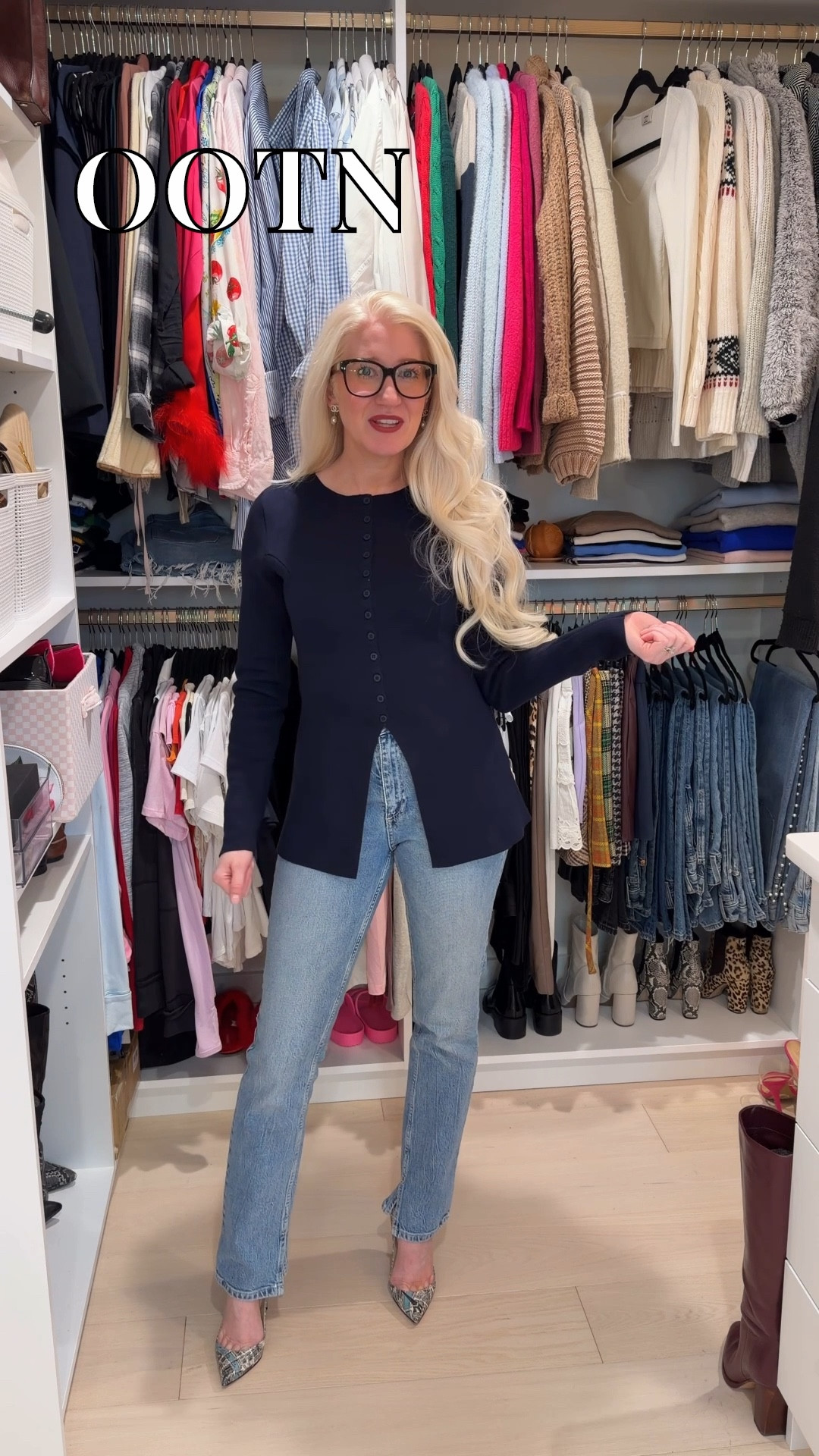 I’m home from NYC and still rocking the glasses 🤓 hosted a surprise party for my dads birthday! Love love this sweater, and this easy casual look 💙 

#LTKootd #LTKdayinmylife #LTKgrwm