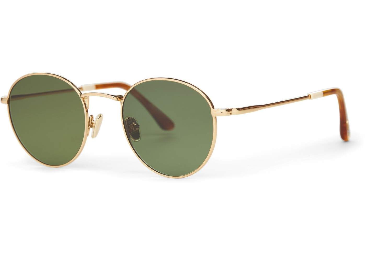 Brooklyn Shiny Yellow Gold Bottle Green Lens | TOMS | TOMS (US)