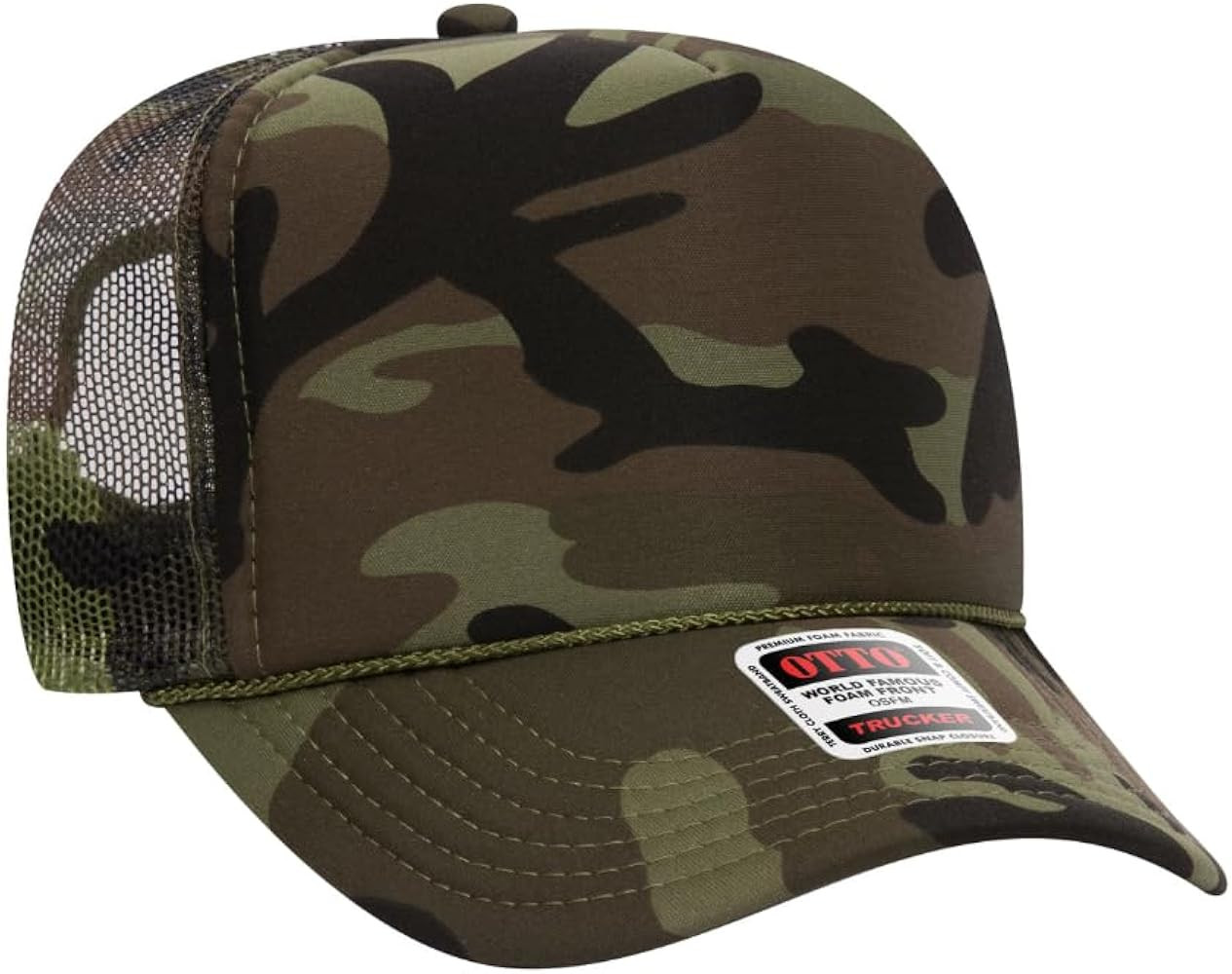 Otto Cap 5-Panel High Crown Mesh Back Trucker Hat | Amazon (US)