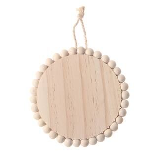 4" DIY Unfinished Beaded Wood Circle Ornament | Michaels Stores