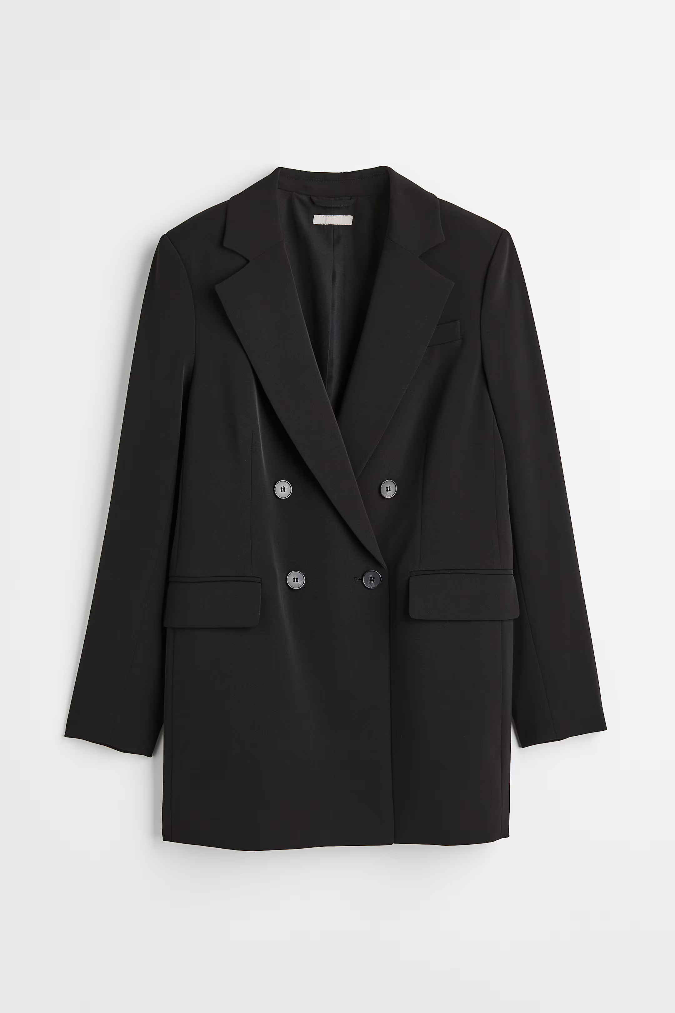 Double-breasted blazer - Black - Ladies | H&M GB | H&M (UK, MY, IN, SG, PH, TW, HK)