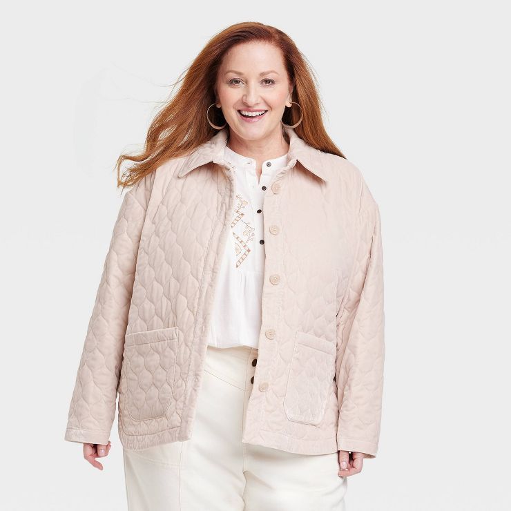 Women's Quilted Velour Jacket - Knox Rose™ | Target