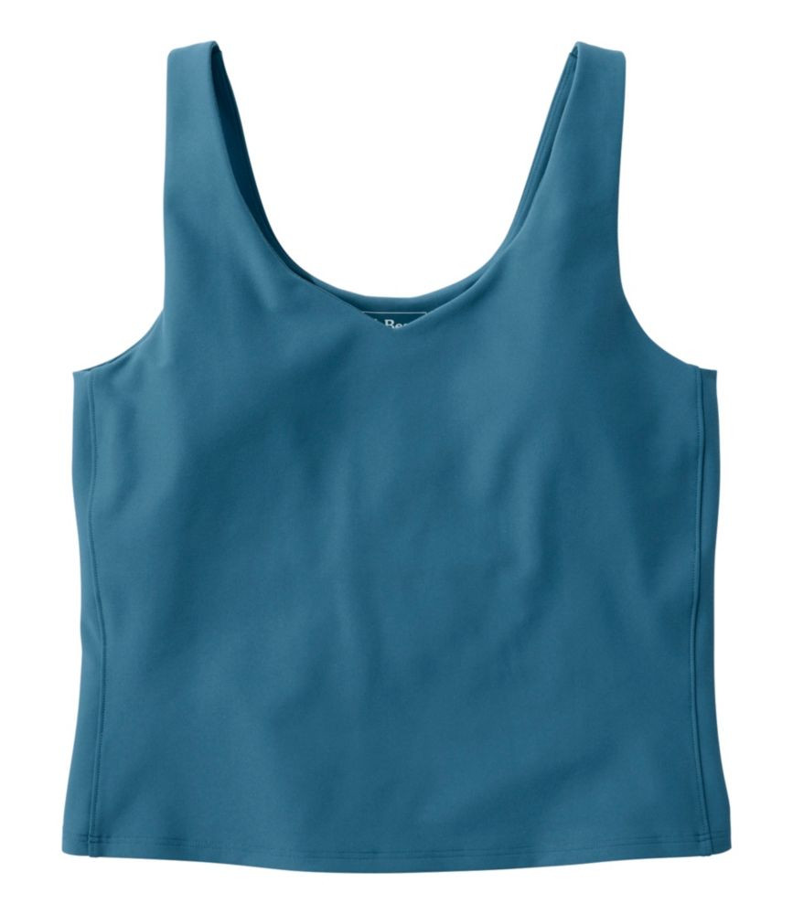 Women's L.L.Bean Everyday Performance Tank, Cropped Iron Blue Extra Small, Polyester Blend | L.L. Bean