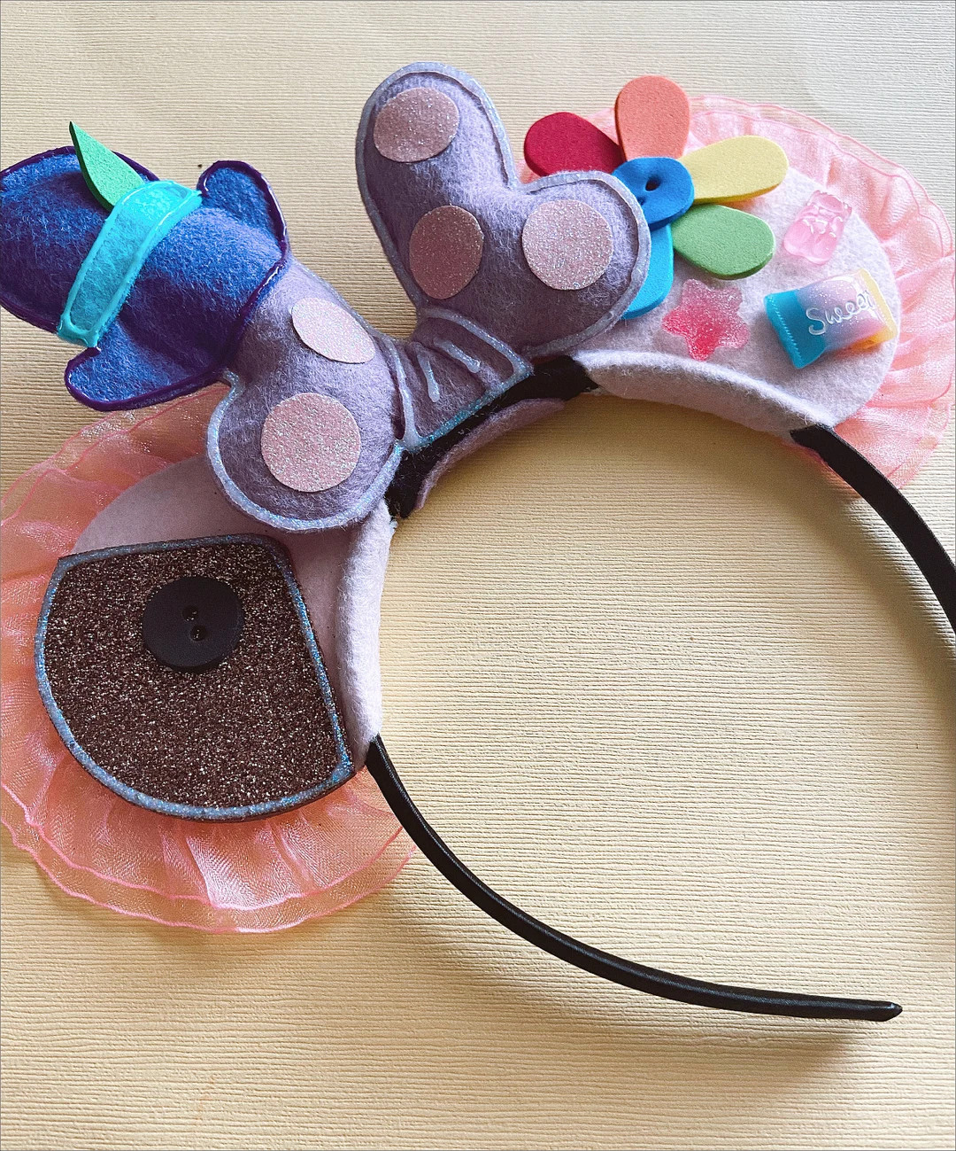 Inside Out Mickey Mouse Ears Headband, Glitter Mouse Ears, Hard Headband, Giddyupandgrow - Etsy | Etsy (US)