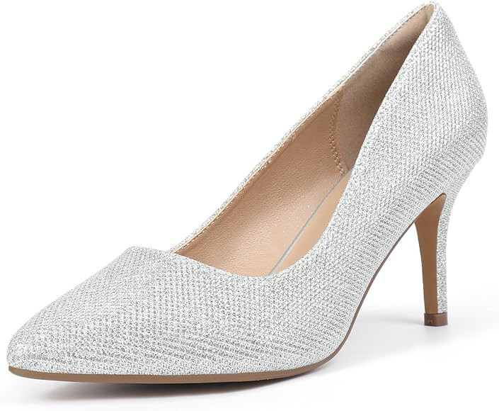 IDIFU IN3 High Heels Pumps Closed Toe Heels Women's Pumps Stiletto Pointed Toe Dress Shoes Weddin... | Amazon (US)