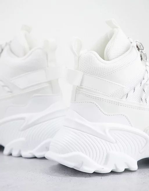 ASOS DESIGN District chunky hiking sneakers in white | ASOS (Global)