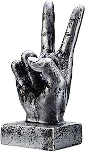 Nice purchase Hand Finger Gesture Desk Statues Fingers Sculpture Creative Home Living Room Cabine... | Amazon (US)