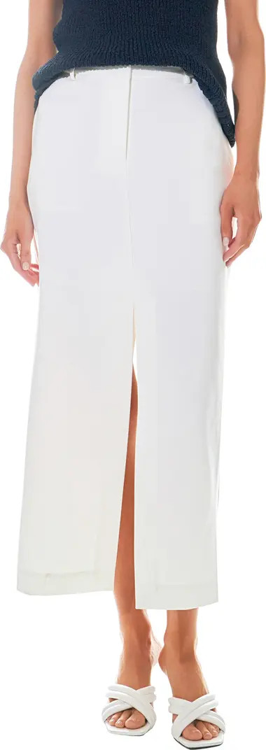 Grey Lab Front Slit Mid Rise Maxi Skirt | Nordstrom | Nordstrom