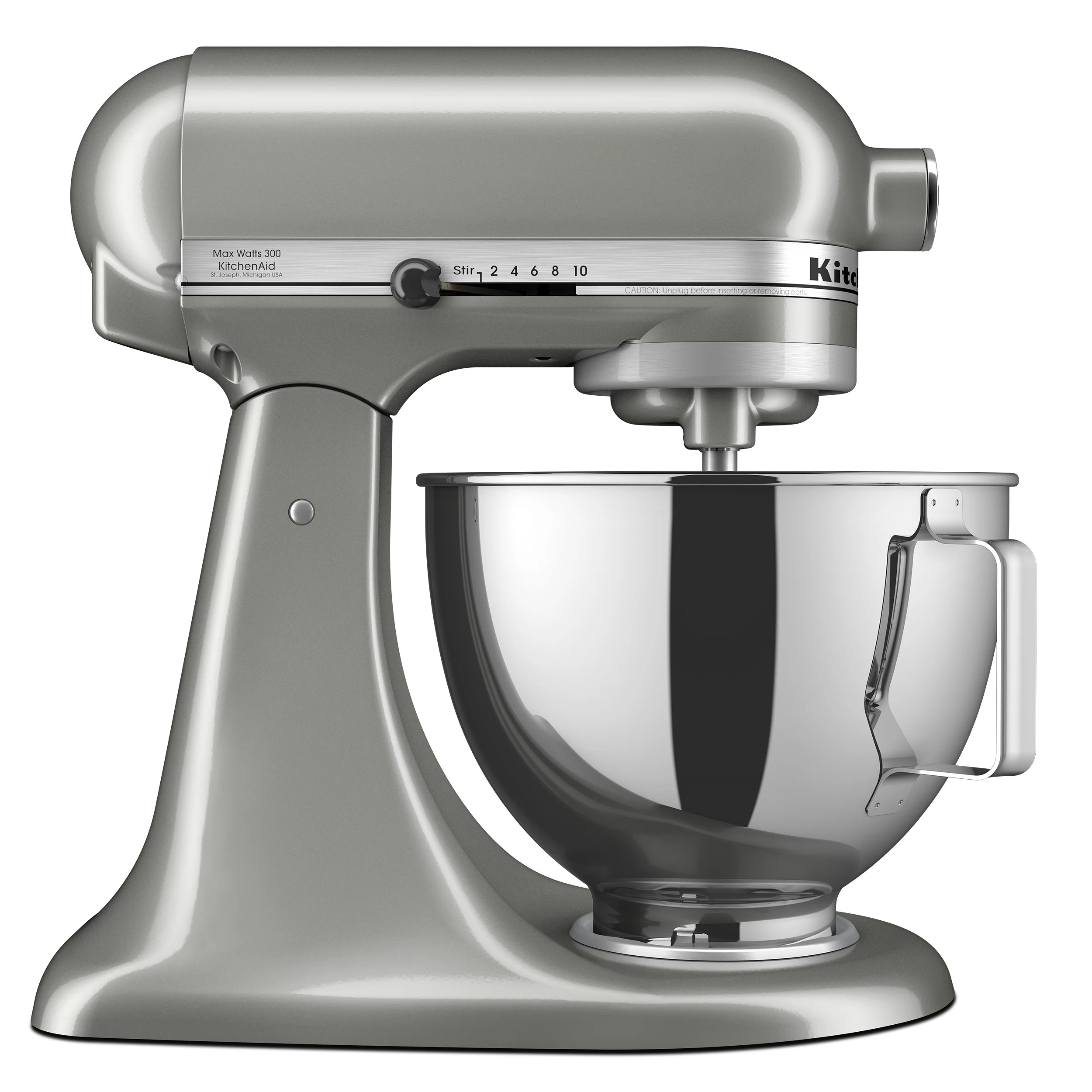KitchenAid Deluxe Series 4.5 Quart Tilt-Head Stand Mixer with Stainless Bowl, Contour Silver, KSM... | Walmart (US)
