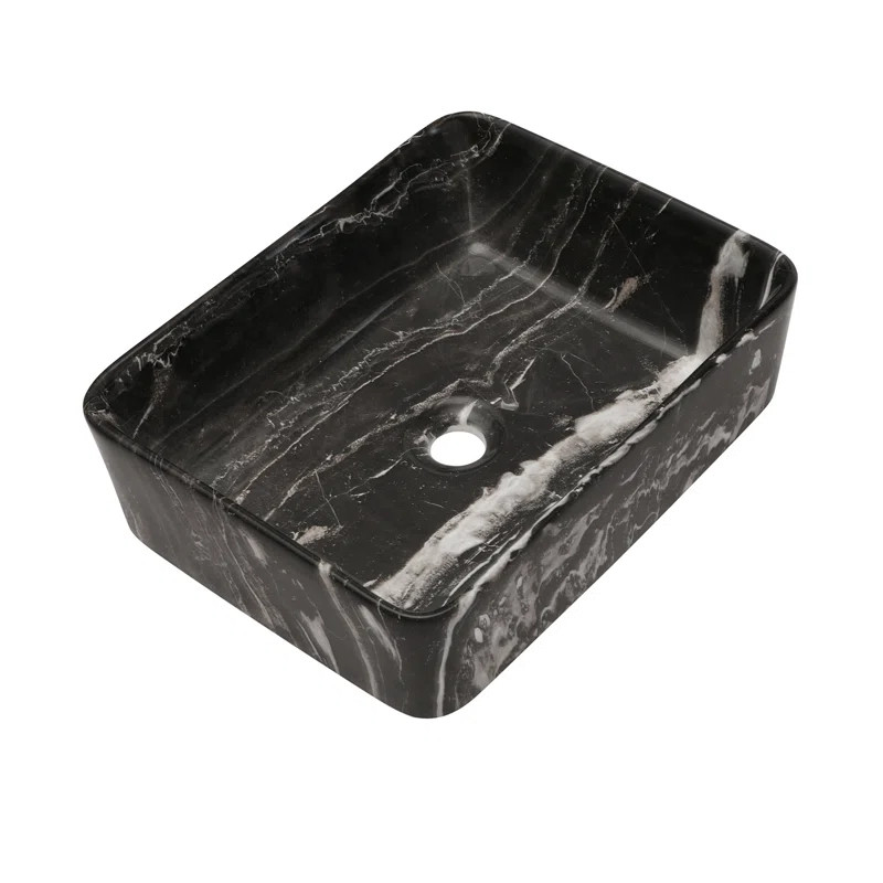 D0102HEBL9V 19"X15" Bathroom Vessek Sink Rectangle Vessel Sink Modern Above Counter Bathroom Sink... | Wayfair North America