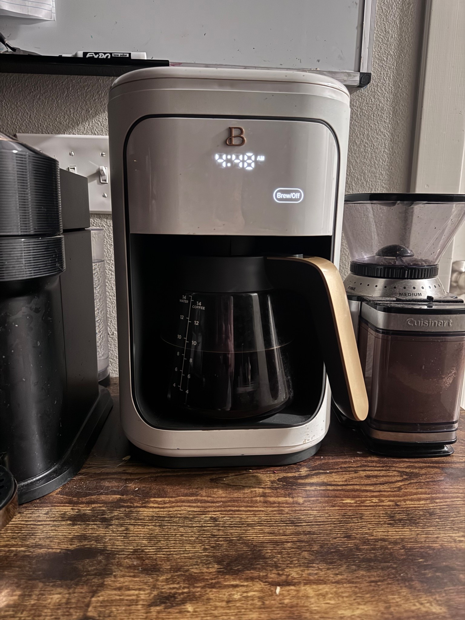 But first coffee. If you know me you know coffee is my love language. I always start my day off with a warm cup of coffee. This coffee pot is my favorite because it’s quick, if the pot is removed before it’s finished it will know and it won’t make a mess. Also did I mention it’ll keep warm up to 4 hours!! If you’re a busy mom like me now you dont have to worry about heating up a new cup! 