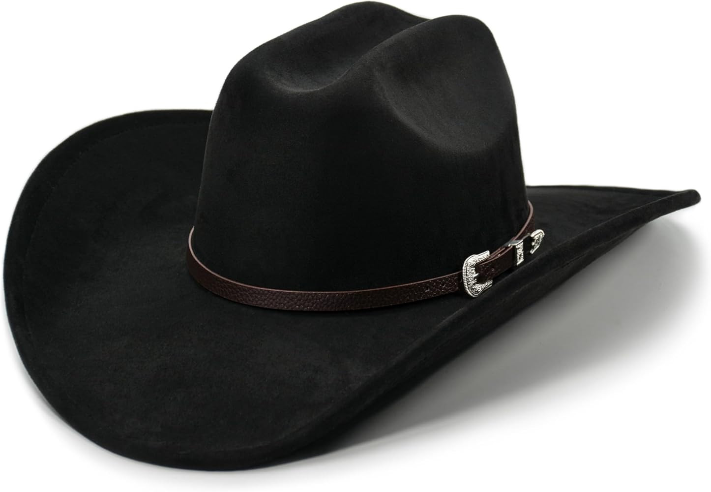 FLUFFY SENSE. Cowboy Hat for Women and Men with Shapeable Wide Brim - Felt Cattleman Western Hats... | Amazon (US)