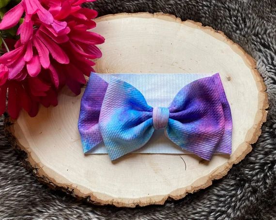 Tie Dye Headwrap / Tie Dye Bow / Watercolor Tie Dye Headwrap / | Etsy | Etsy (US)