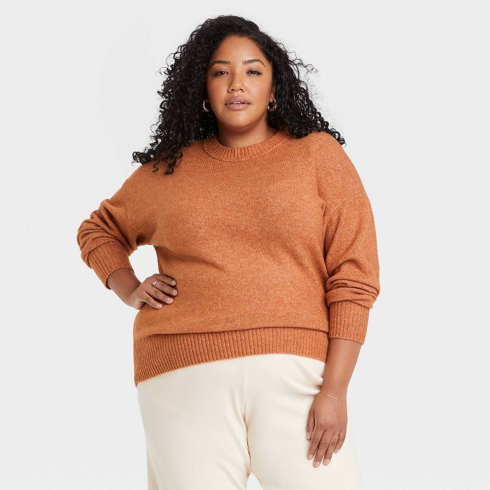 Women's Plus Size Crewneck Pullover Sweater - Ava & Viv™ | Target