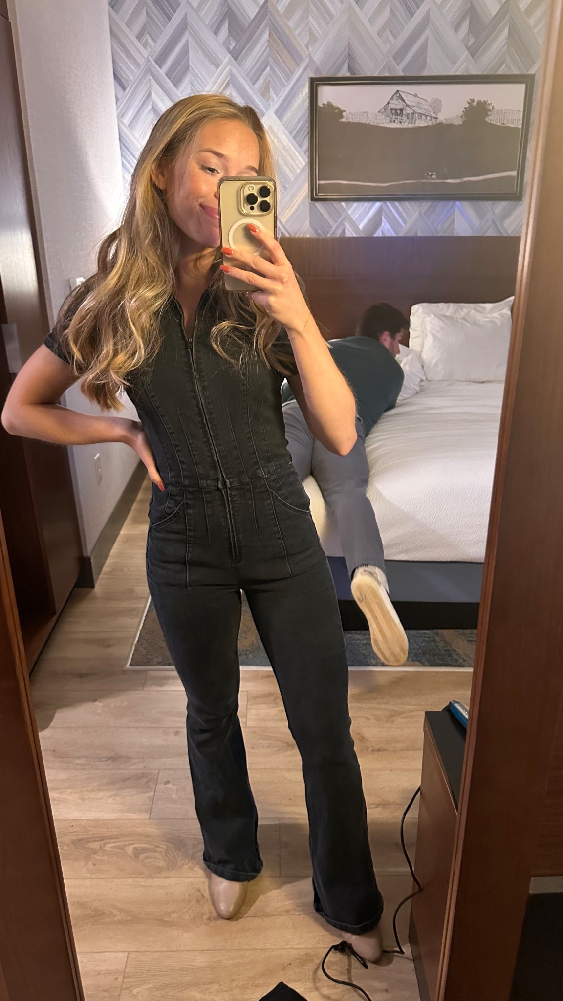 If you’re looking for a staple statement outfit, this free people flare leg jumpsuit is perfectly stretchy and flattering, and it’s 50% off now 👏🏼👏🏼👏🏼

#LTKFindsUnder100 #LTKSaleAlert #LTKStyleTip